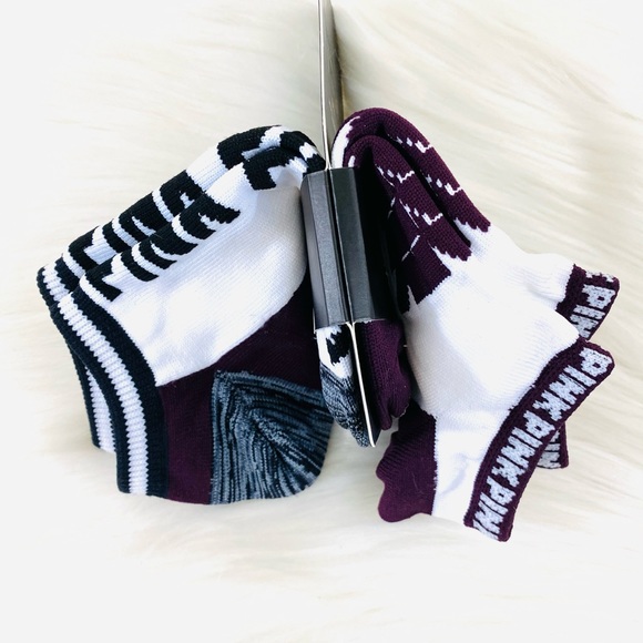 VS PINK Low Show Ankle Socks 4 pairs OS - Picture 7 of 8